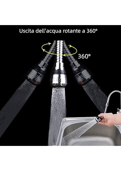 Musluk Uzatma Hortumu, Musluk Hortumu, Musluk Perlatörü, 360° Dönebilen Filtre, Musluk, Mutfak ve Banyo Için fırsatları