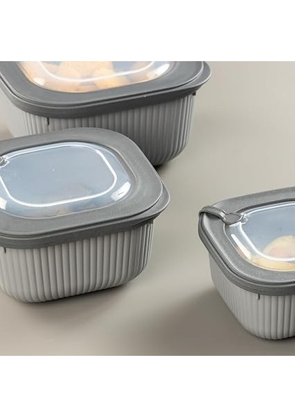 Home 3'lü Microline Saklama Kabı Seti, 600-1100-1800 Ml, Hava Tahliye Kapağı ile Mikrodalgada Kapağı Kapalı Isıtma, Vakumlu, Sızdırmaz, Bpa Free, Silikon Kapaklı,gıda Saklama Pp (Yeşil) modelleri