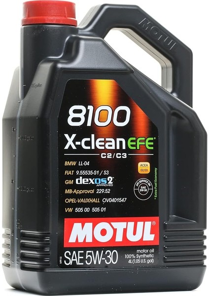 8100 X-Clean Efe C2/c3 5W30 Uyumlu 4 Lt (ÜRETİM:2023)