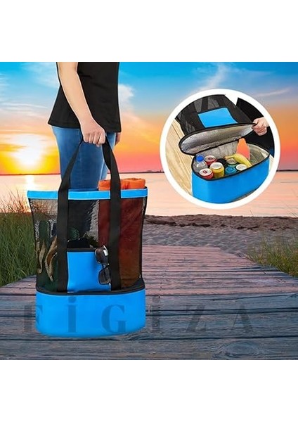 Soğuk Tutucu Buzluklu Termos Bölmeli Plaj Kamp Piknik Çantası fırsatları