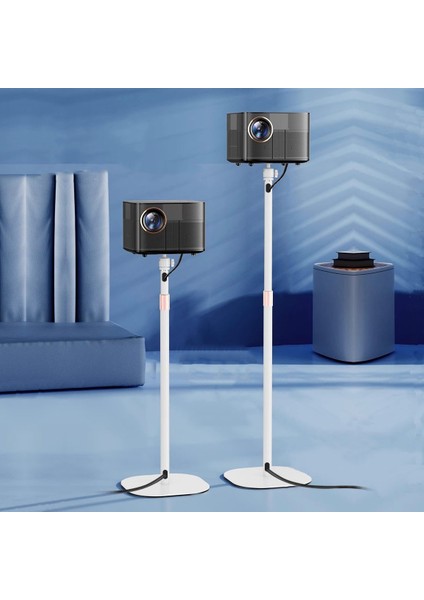 Projeksiyon 130 cm Ayarlanabilir Projektör Standı – Gimbal Tip, Metal Gövde, 5 kg Taşıma Kapasiteli, Kablo Geçişli Teleskopik Tripod, 60-130 cm Yükseklik, 20×34 cm Tabanlı | TY07