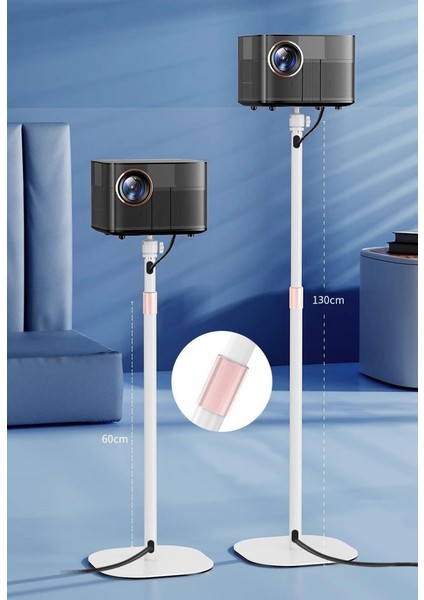 Projeksiyon 130 cm Ayarlanabilir Projektör Standı – Gimbal Tip, Metal Gövde, 5 kg Taşıma Kapasiteli, Kablo Geçişli Teleskopik Tripod, 60-130 cm Yükseklik, 20×34 cm Tabanlı | TY07 fırsatları