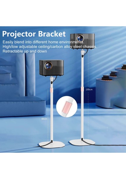 Projeksiyon 130 cm Ayarlanabilir Projektör Standı – Gimbal Tip, Metal Gövde, 5 kg Taşıma Kapasiteli, Kablo Geçişli Teleskopik Tripod, 60-130 cm Yükseklik, 20×34 cm Tabanlı | TY07 indirimleri