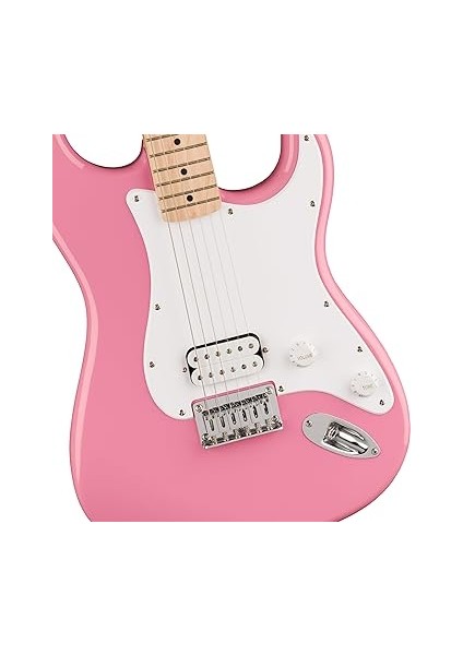 Squier Sonic Stratocaster Ht H, Maple Fingerboard, Beyaz Pickguard, Flaş Pembe modelleri