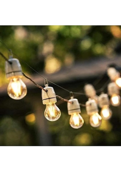 LED Filament Ampul 4 Watt E14 Duy Sarı Işık Dekoratif Vintage Aydınlatma (1, G45 Amber Cam) modelleri