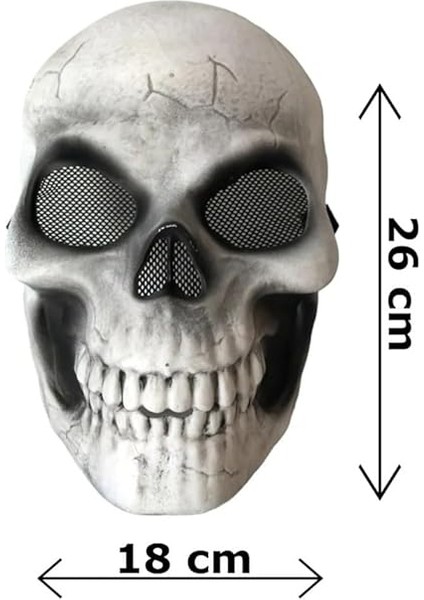 Halloween Maske Kuru Kafa Siyah Göz modelleri