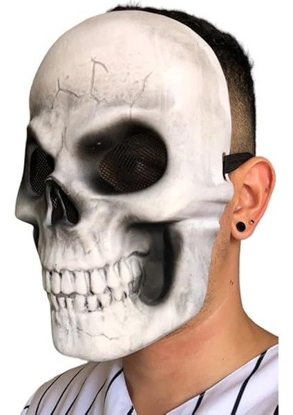 Halloween Maske Kuru Kafa Siyah Göz fırsatları