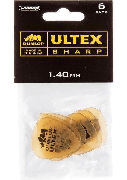 Dunlop Ultex Sharp Pick 1.4mm - 6'lı Paket