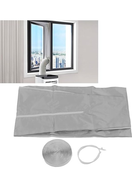 Yalıtım Bezi, Oda Mobil Klima ve Hava Isıtıcı Sızdırmazlık Bezi, Yağmur Geçirmez Izolasyon Polyester Kumaş, Evrensel Pencere Çerçevesi Bölme Kiti fiyatları