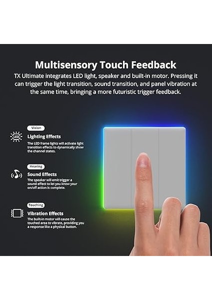 Tx Ultimate Akıllı Dokunmatik Duvar Anahtarı 3 Kanallı modelleri