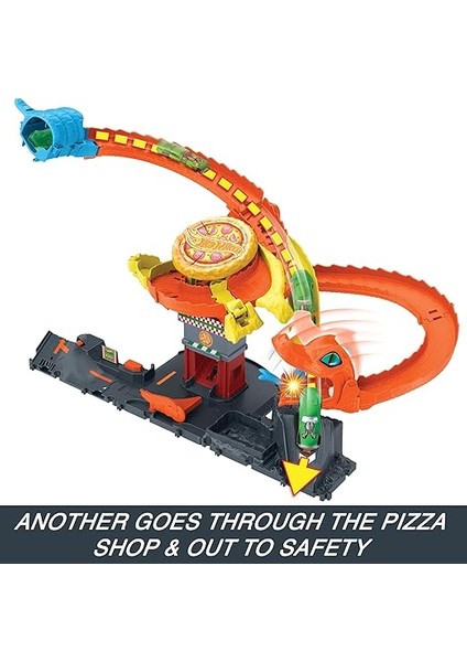 Wheels Pizza Dükkanında Kobra Macerası Oyun Seti Hot Wheels Pizza Dükkanında Kobra Macerası Oyun Seti ve 1:64 Ölçekli Oyuncak Araba HTN81 fırsatları