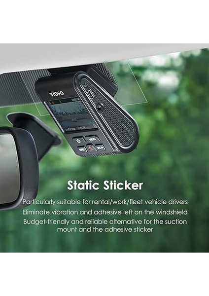 3 x Şeffaf Anti-Statik Filmler, Ön Cama Yapışır, Tüm Vıofo Dashcam ile Uyumludur indirimleri