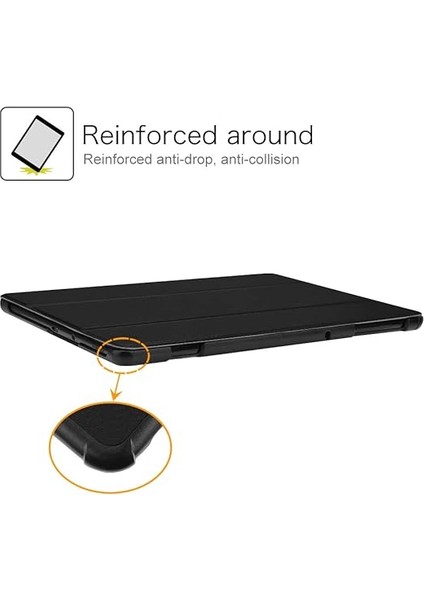 Samsung Galaxy Tab S4 10,5 2018 Için S Kalem Tutuculu Ince Kılıf, Samsung Tab S4 10,5 Inç Tablet SM-T830/T835/T837 Için Otomatik Uyku/uyanma Özellikli, Ultra Ince Üç Katlı Stand Kapak, Siyah fırsatları