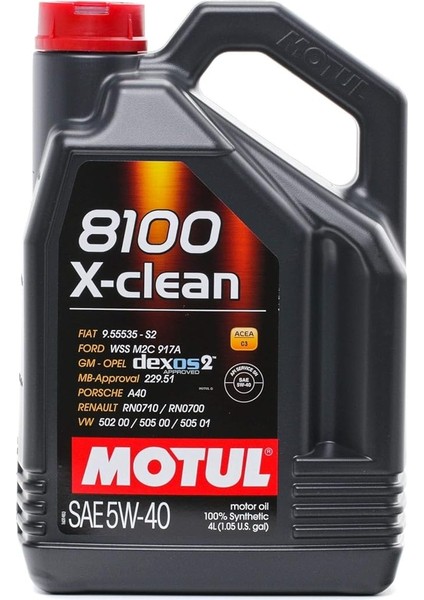 8100 X-Clean 5W-40 4 Lt Motor Yağı