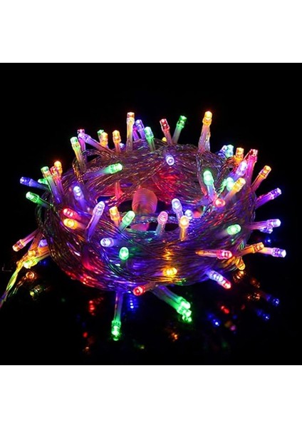 10 Metre 100 Ledli Fişli LED Işık Rgb Karışık Renk Yılbaşı LED Işık Dekor Lambası Yılbaşı Ağacı Işığı Organizasyon LED Işık Düğün Nişan Kına Organizasyon Işığı Yılbaşı LED Işığı