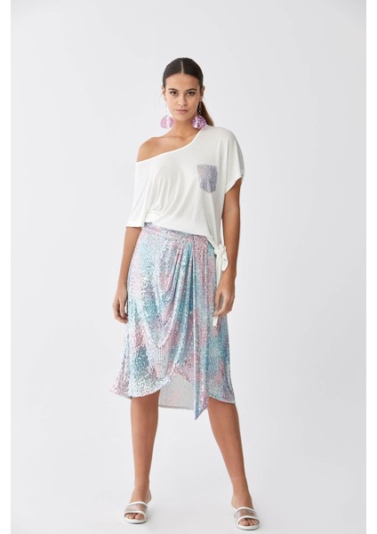 Renkli Payetli Uzun Etek Standart Renk Y2015119_089