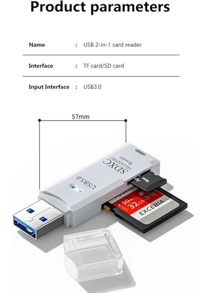 Wlue 2'si 1 Arada USB 3.0 Micro Sd/tf Kart Okuyucu, Veri Aktarım Adaptörü indirimleri