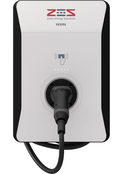 Ac Elektrikli Araç Şarj Istasyonu EVC04 22KW Smart Özellikli 5mt. Tip2 Kablolu, IP54 Sertifikalı Ev Şarj Cihazı