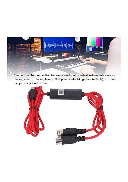 C Mıdı Kablosu, Type-C'den 5 Pın'e Mıdı Arayüzü Mıdı Kablosu Adaptörü 5 Ft Mıdı Piyano USB Kablosu Mıdı Arayüzü Çıkıştan Usb'ye Kablo Adaptörü ve Göstergeli Klavye fiyatları
