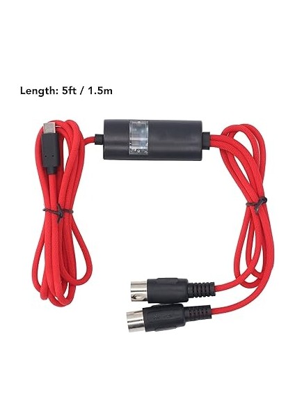 C Mıdı Kablosu, Type-C'den 5 Pın'e Mıdı Arayüzü Mıdı Kablosu Adaptörü 5 Ft Mıdı Piyano USB Kablosu Mıdı Arayüzü Çıkıştan Usb'ye Kablo Adaptörü ve Göstergeli Klavye modelleri