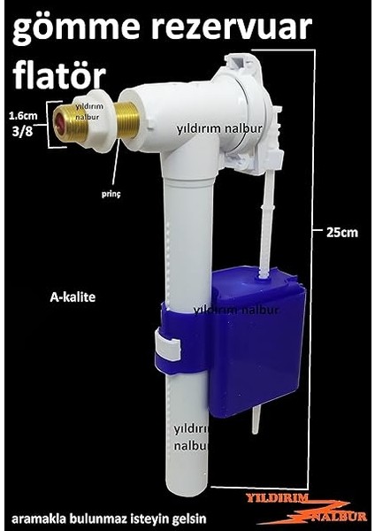 Rezervuar Flatörü 3/8 Vitra Geberit Modeli Şamandıra Iç Takım Şamandırası fiyatları