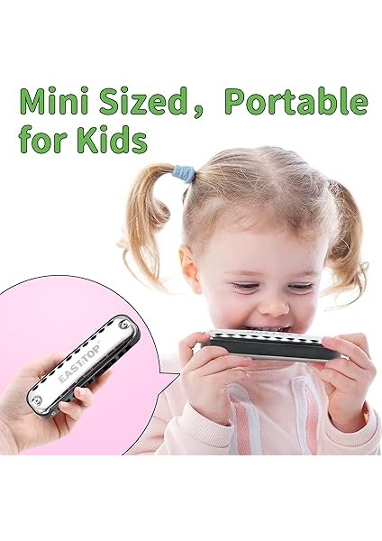 Top Junior Harmonika, Pürüzsüz Yuvarlak Kenar 10 Delikli C Anahtar Mavileri Ağız Organ Harmonika Çocuklar ve Çocuklar Için Hediye Olarak, Kumaş Bez Kese, Renkli Kutu, Siyah fiyatları