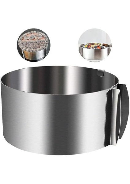 Home Paslanmaz Çelikten Ayarlanabilir Kek ve Pasta Kalıbı,ayarlanabilir Kek Çemberi,ayarlı Ekmek Kalıbı,pastacılık ve Dekokrasyon Için Çelik Paslanmaz Ayarlı Kek Kalıbı