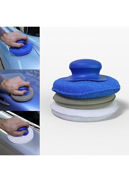 MC3510 3 Parça 130MM Velkro Cırtlı Mikrofiber Oto Yıkama, Parlatma ve Cila Süngeri fiyatları
