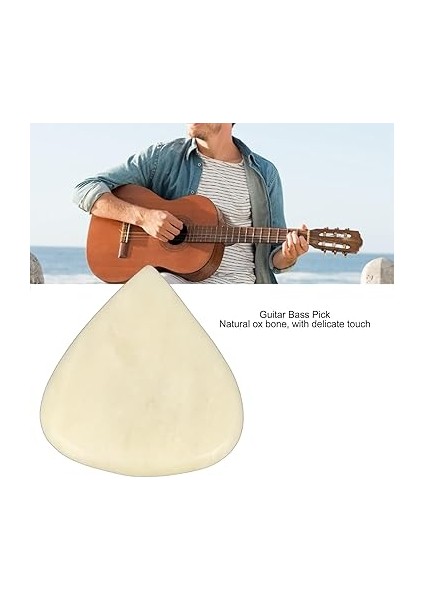 Penası, Ox Bone Gitar Penası Kalp Şekli Ses ve Tını Kontrolü Için Iyi Ses Iletimi Hafif (Krem Sarı) indirimleri