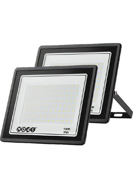 100 W 2 Adet LED Projektör 8000 Lm IP66 Beyaz - 6500K Kasım Özel Kuponlu