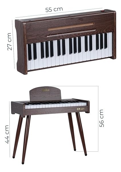CP-370C Ahşap Çocuk Piyanosu Pilli 37 Tuşlu Gerçek Piyano Tuşları fırsatları