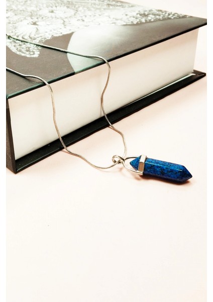 Labradorit Doğal Taşı Zincirli El Yapımı Tasarımlı Kolye Uç: 3,5 cm Zincir: 20 cm Kutulu modelleri