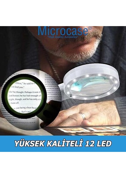 100MM 30X Uv 12 LED Işık Aydınlatmalı El Tipi Büyüteç -AL4611 indirimleri