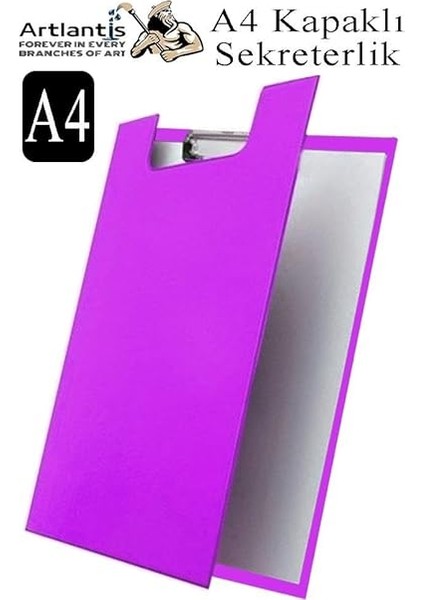 Kapaklı A4 1 Adet Renkli A4 Kapaklı Sekreterlik Klipsli Metal Mekanizmalı 80 Yaprak Kapasiteli Ofis Büro Mor fiyatları