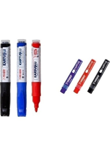 Kartuşlu Tahta Kalemi 3 Renk ve 3 Adet Yedek Kartuş