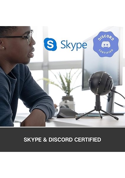 Microphones Snowball Ice Plug 'n Play USB Mikrofon, Kayıt, Podcasting, Broadcasting, Twitch Game-Streaming, Voiceover, Youtube Videoları Pc ve Mac Üzerinde - Siyah indirimleri