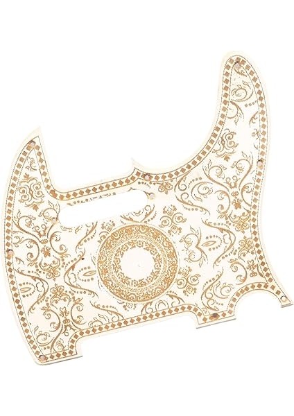 Kolay Kurulum Performans Aksesuarlarıyla Şık Telecaster Için Gitar Pickguard (GQ233 Beyaz Oymalı) fiyatları