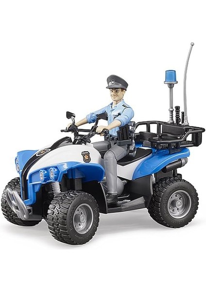 - Bworld Atv Polis Aracı & Bayan Polis Memuru ve Aksesuarları Ölçekli Model