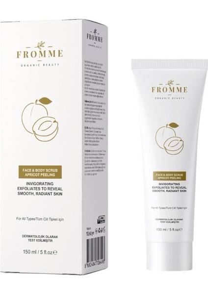 Organic Beauty Face Body Scrub Apricot Peeling