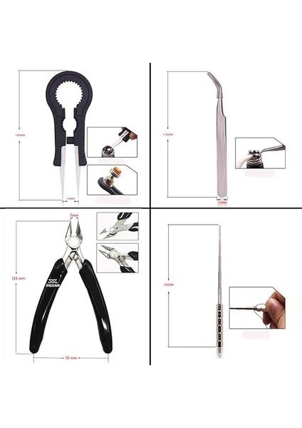 Kendin Yap Alet Seti, En Yeni Bobin Jig-Sarma Seti, Seramik Cımbız, Bobin Seti, Tel Kesici, Katlanır Makas, Makara Fırçası, Makara Için Tornavida, Hediye Olarak (Yeni) modelleri