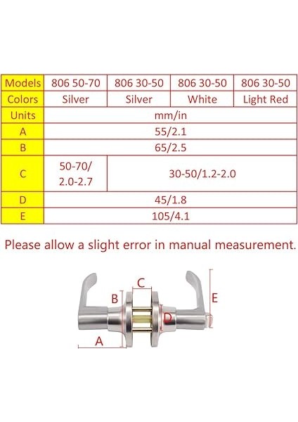 Kapı Kolu Kilidi, Paslanmaz Çelik Uzun Saplı Kapı Kolu Kilidi, Ev, Ofis, Yatak Odası Banyo Için 3 Anahtarlı (Gümüş) fırsatları