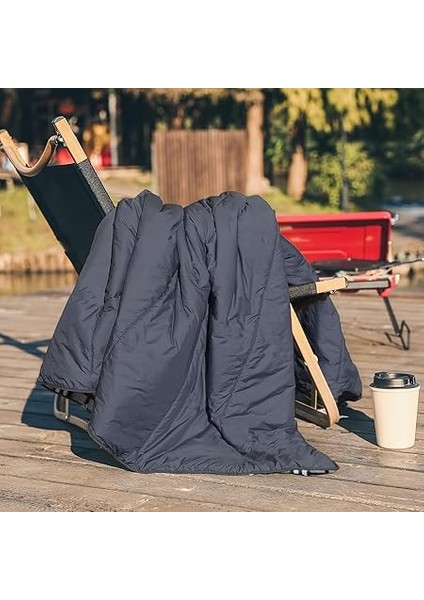 Flanel Kamp Battaniyesi, Seyahat Yorganı Dış Mekan Hafif Kompakt Outdoor Kamp Çadır Karavan Malzemeleri Battaniye 215-150 cm Antrasit modelleri