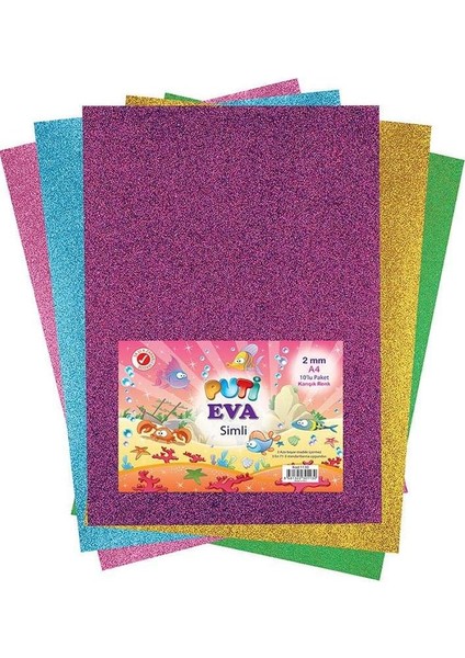 Eva A4 Simli Eva 10'lu Karışık Renk