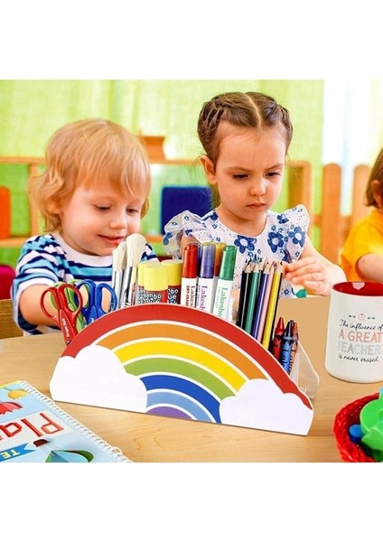 Karınca Ahşap Gökkuşağı Çocuklar Için Masaüstü Kalemlik Kalem Kutusu Organizer Gökkuşağı Ahşap fiyatları