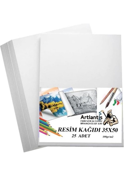 Kağıdı 35X50 25 Li 100 gr 1 Paket 35 * 50 Resim Kartonu