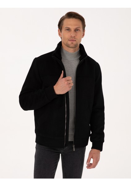 Erkek Siyah Kaşe Mont 50312084-VR046