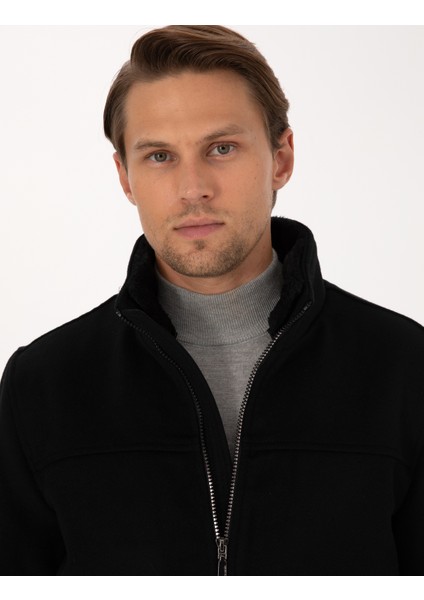 Erkek Siyah Kaşe Mont 50312084-VR046 fiyatları