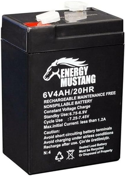 Volt 4 Amper Akü Orbus-Mustang 70 * 48 * 101 MM.-568 Gram fırsatları