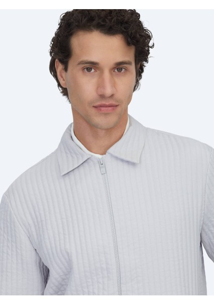 Gri Regular Fit Dokuma Overshırt fırsatları