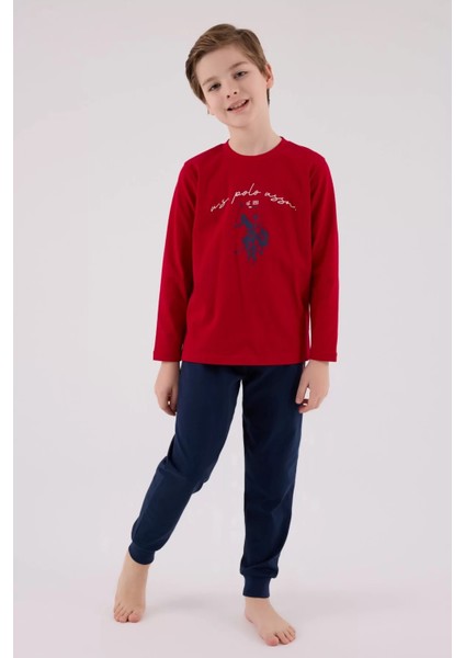 U.s. Polo Assn Uzun Kol Pijama Takım US2233-4 Kırmızı fiyatları